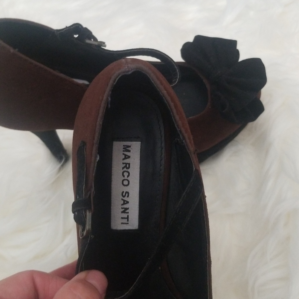 Brown & Black Marco Santi Heels SZ 6 - Picture 7 of 8
